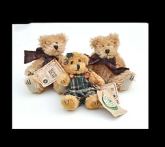 3 Vintage Boyds Bears Becky &amp; 2  Mohairs Collectible Bears Vintage Teddy Bears - £31.34 GBP