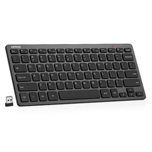 2.4G Wireless Keyboard Ultra Slim And Compact Keyboard With Media Hotkeys For Co - £30.01 GBP