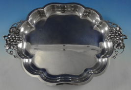 Durham Sterling Silver Serving Platter Footed with Grapes and Leaves #49... - $2,272.05