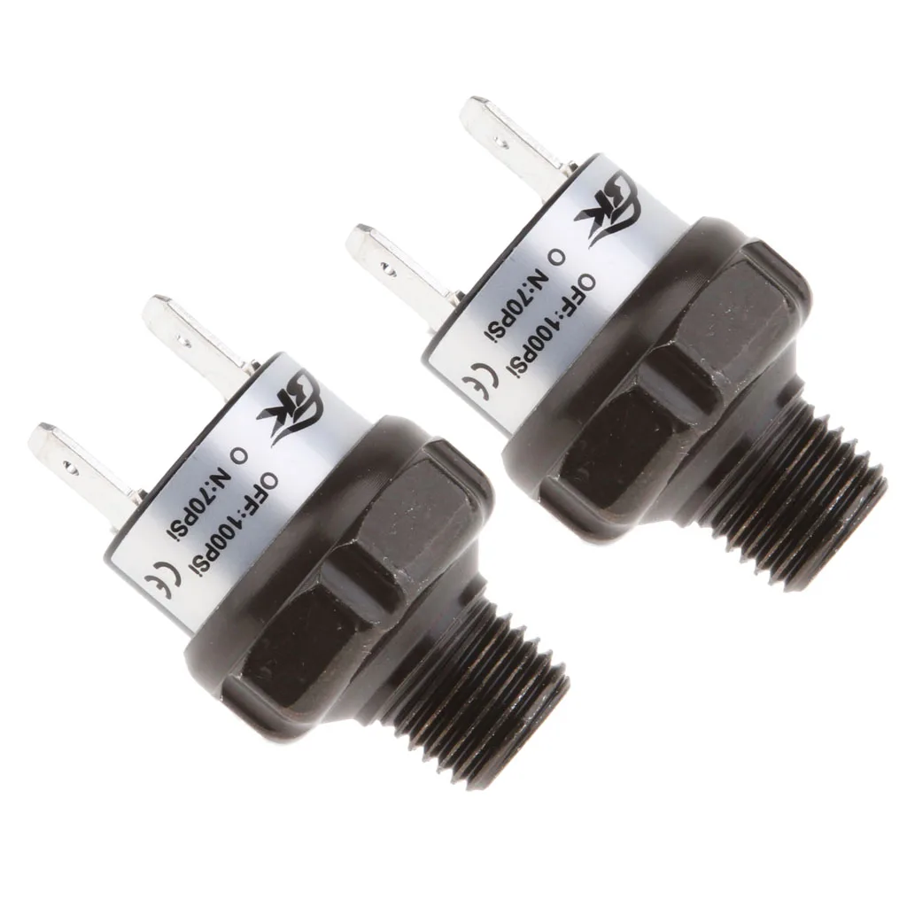 2Pcs 70-100 PSI Heavy Duty Air Pressure Control Switch Valve for 12V Air Compr - £19.98 GBP