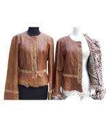 Cache Lamb Leather Lamb Fur Trim Suede Jacket Coat Lined Embellished NWT... - $327.15 CAD