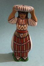 NEW ALBANIA FIGURINE CERAMIC DOLL GIRL BUST STATUES-FOLK COSTUME-HANDPAI... - £23.23 GBP