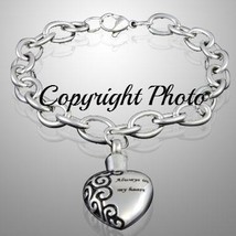 My Heart - Stainless Steel Cremation Keepsake Bracelets Jewelery - £31.86 GBP