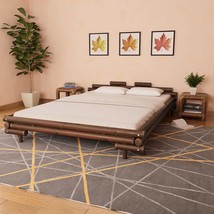 Bed Frame Dark Brown Bamboo 160x200 cm - £745.65 GBP