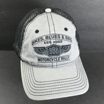 BBB Motorcycle Rally Bikes Blues &amp; BBQ Gray Hat Cap Strapback Mesh Dicks... - $239.01 MXN