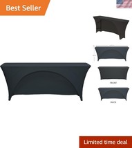 Premium Quality Black Spandex Training Tablecloth - 6 Ft x 18 Inches Rec... - $784.64 MXN