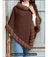 Elegant women's Faux Fur Shawl Pullover - Winter Warm Sweater style for ... - $135.00