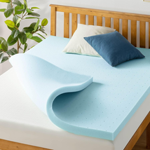 2.5 Inch Ventilated Memory Foam Mattress Topper Cooling Gel Infused Pain Relief - £51.38 GBP+