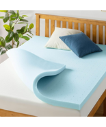 2.5 Inch Ventilated Memory Foam Mattress Topper Cooling Gel Infused Pain... - £53.65 GBP+