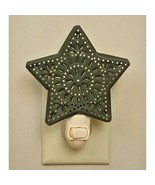 Star Night Light with Bulb in rustic brown tin - $30.07 CAD