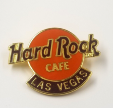 VTG Hard Rock Cafe Las Vegas Nevada Lapel Pin Gold Tone Orange Brown... - £10.27 GBP