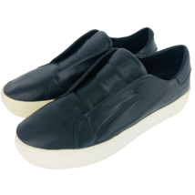 J Slides NYC Black Italian Leather 6 Heidi Platform Slip On Sneaker Lace... - $69.99