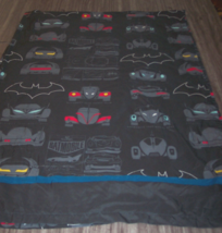 BATMAN BATMOBILE Through the Years Twin Size FLAT Bed Sheet Fabric - $19.80