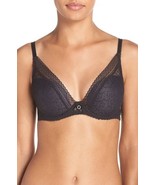 Chantelle 36820 FESTIVITE PLUNGE T-SHIRT BRA Sz 32DDDD Black - $707.76 MXN