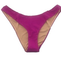 J Crew Curved Waist Bikini Bottom Fuchsia Cheeky Size Medium BC125 New - $11.87