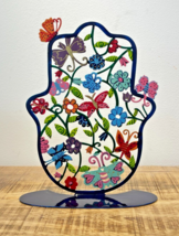 Hamsa  butterfly Aluminum sculpture hand painted by Emanuel - £53.47 GBP