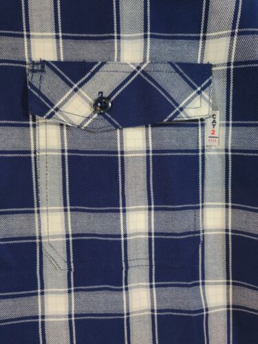 VANDISI FR Shirt Flame Resistant Shirt Blue Plaid Flannel 3XL CAT2-2112 Men's  Item image 3