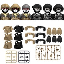 6PCS Modern City SWAT Ghost Commando Special Forces Army Soldier Figures K142 - £17.52 GBP