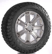 Chevy 20&quot; Hyper Silver with Chrome Wheels BFG A/T Tires Silverado Tahoe Suburban - £2,286.24 GBP