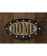 Home Led Wall Sign in distressed metal - Battery Operated - $54.69 CAD