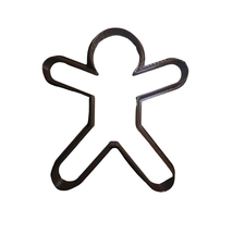 6x Star Jump Gingerbread Man Fondant Cutter Cupcake Topper 1.75 IN USA FD2148 - £5.52 GBP