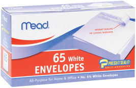 Mead Boxed Peel &amp; Stick Envelopes 3.6 Regular 6 - £11.11 GBP