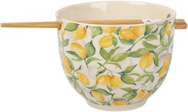 Lemon Garden Noodle Bowl/Chopsticks Set of 2 - £34.56 GBP