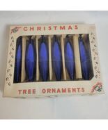 Antique Jumbo Blown Glass Fluted Teardrop Icicles 8&quot; Ornaments Poland Bo... - €41,62 EUR