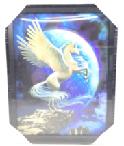 Unicorn on Rock With Planet 3D 3 Dimension Lenticular Picture With Plastic Frame - £18.68 GBP
