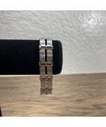 Stainless Steel Linked Bracelet 8.5&quot; Box Clasp Fashion Jewelry Estate Fi... - $368.16 MXN