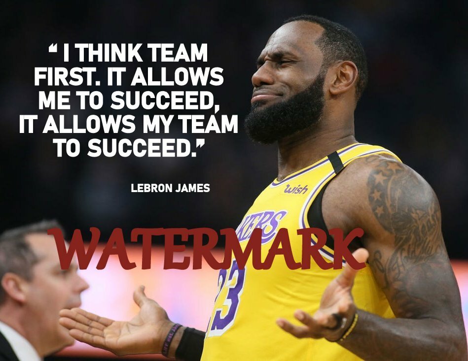 LEBRON JAMES &quot;I THINK TEAM FIRST. IT ALLOWS ME..&quot;CELEBRITY QUOTE PUBLICI... - $5.78+
