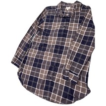 Garnet Hill Women&#39;s Tunic Shirt Top Organic Pima Cotton Button Up Size 12 - £19.39 GBP