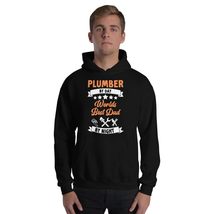 Plumber By Day Worlds Best Dad By Night Father&#39;s Day Unisex Hoodie Black - £25.71 GBP+