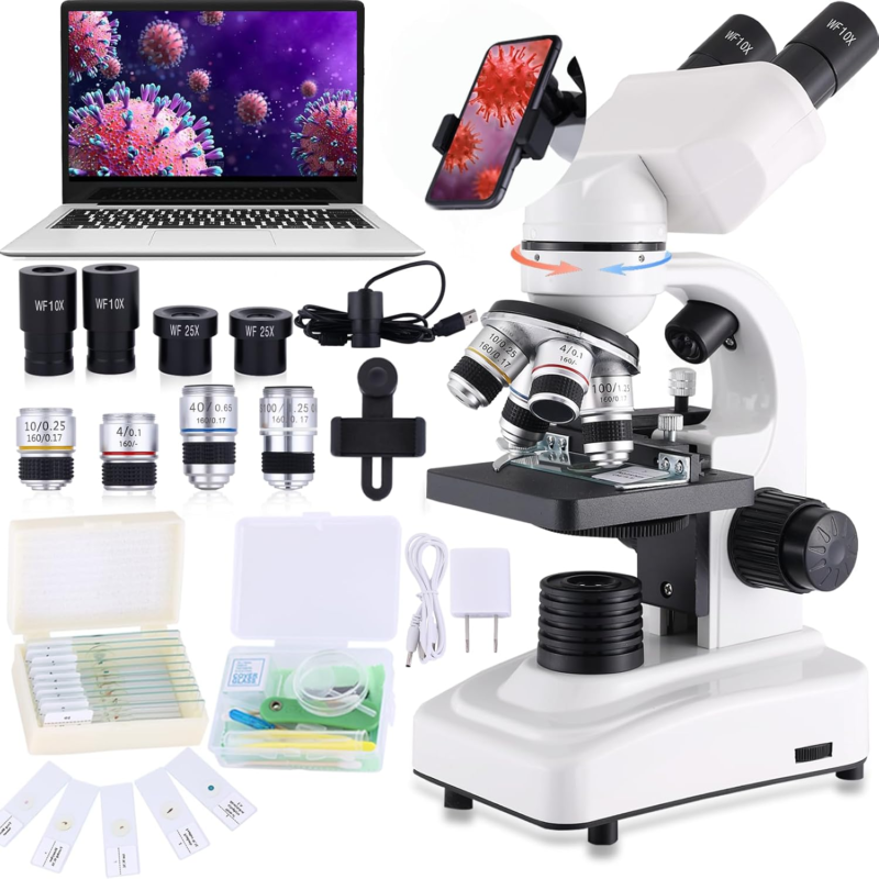 Compound Microscope，40X-2500X Research Class Professional Microscope，Wf1... - $294.48