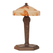 Very Small Art Deco Brass Lamp &quot; Little Italy &quot; Table Window Sill Unique - $4,092.83 MXN