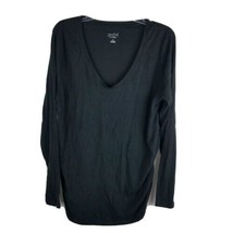 Isabel NWT Maternity V-Neck T-Shirt ~ Sz XXL ~ Black ~ Long Sleeve ~ Stretchy - £10.13 GBP