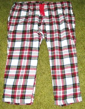 Red &amp; Black PLAID Cotton Flannel PANTS Size XXXL Unisex Old Navy - $7.99