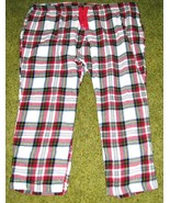 Red &amp; Black PLAID Cotton Flannel PANTS Size XXXL Unisex Old Navy - $147.36 MXN