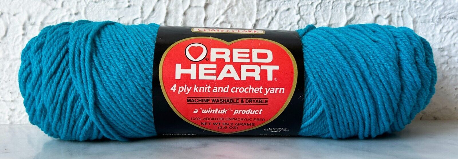 Primary image for Vintage Red Heart Wintuk Orlon Acrylic 4 Ply Yarn - 1 Skein Dk Turquoise #515