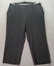 Alfred Dunner Cropped Pants Womens Size 22W Gray Acrylic Flat Front Straight Leg - £14.51 GBP