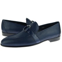 Corrente 4905 Woven Bit Loafer, Men&#39;s Slip-on Leather Shoes, Blue - £117.90 GBP