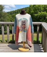 Stay Trashy Raccoon Ladies Poncho / Clancy’s Upcycled Couture - $63.00