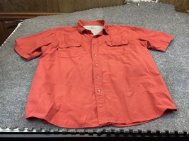 G.H.Bass Co Men’s Shirt Button Up Burnt Orange Short Sleeve  XXL Fishing/Hiking - £8.75 GBP
