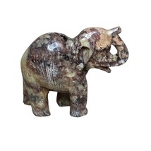 Vintage Elephant Stone-Carving Trunk Up Lucky Elephant Hand-Carved - $278.74 MXN