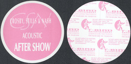 Crosby, Stills, and Nash Cloth T-BIRD After Show Pass from the 1992 Acou... - £8.31 GBP