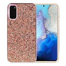 For Samsung S20 6.2&quot; Deluxe Glitter Diamond Electroplated Case ROSE GOLD - £4.68 GBP