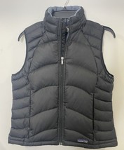 Patagonia Women&#39;s Medium Nylon Down Vest Blouson Zip Up Puffer Vest Black - $49.99
