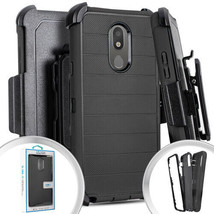 LG Aristo 4+ / LG Journey LTE - Black Hybrid Holster Combo Belt Clip Cas... - £13.62 GBP