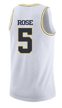 Jalen Rose College Basketball Custom Jersey Sewn White Any Size image 5
