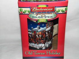 Budweiser Old Town Holiday Clydesdales Holiday Stein Mug 2003 NIB - £4.78 GBP